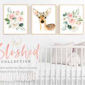 Blushed Collection - Floral Deer - Instant Download